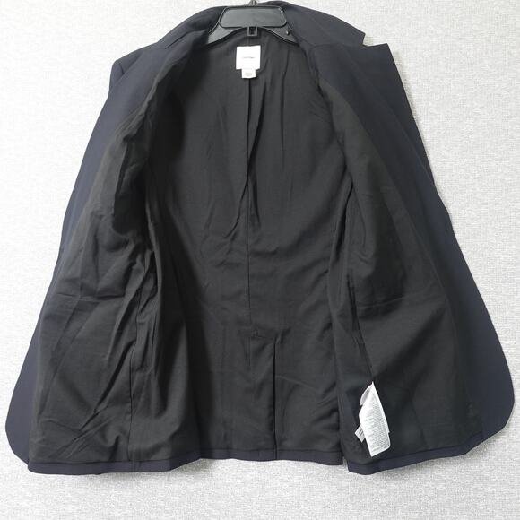 Calvin Klein Refined Stretch Cinched Blazer Women's Black Beauty - Size 6 - Picture 3 of 11